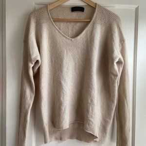 Velvet by Graham & Spencer Cashmere Sweater, Ivory, PETITE